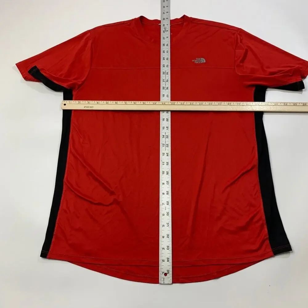 The North Face T Shirt Men L Large Red Black VaporWick Breathable Running Hiking
